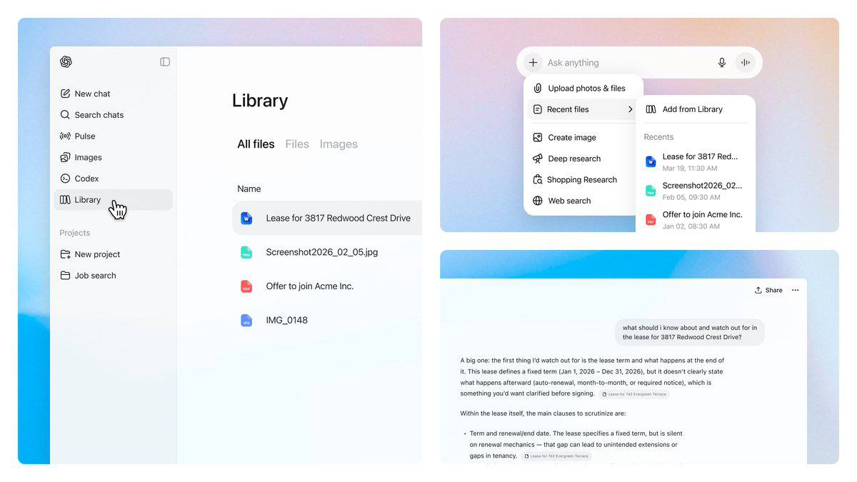 ChatGPT 新增 Library，上传过的文件终于更好找了 封面