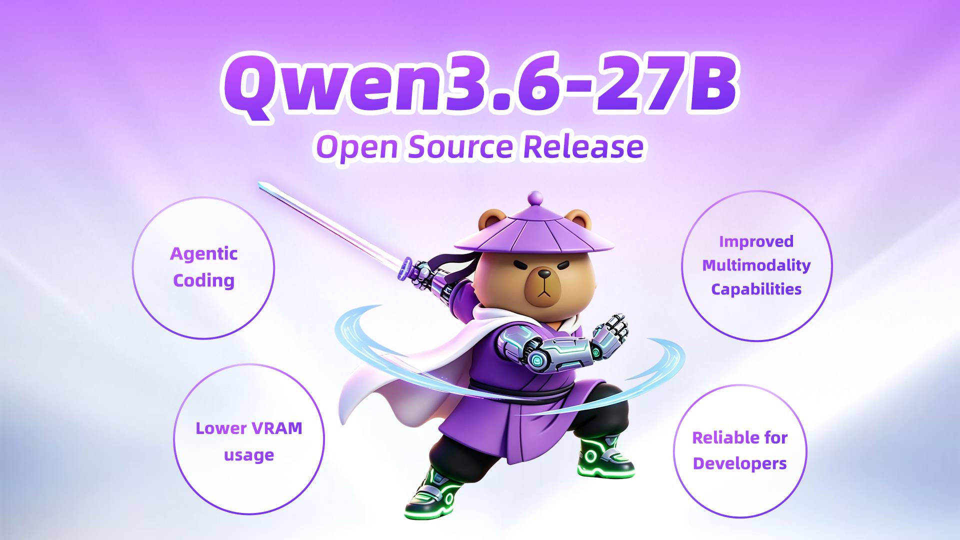 Qwen3.6-27B 开源发布，27B 稠密模型编程能力全面超越前代 397B 旗舰 封面