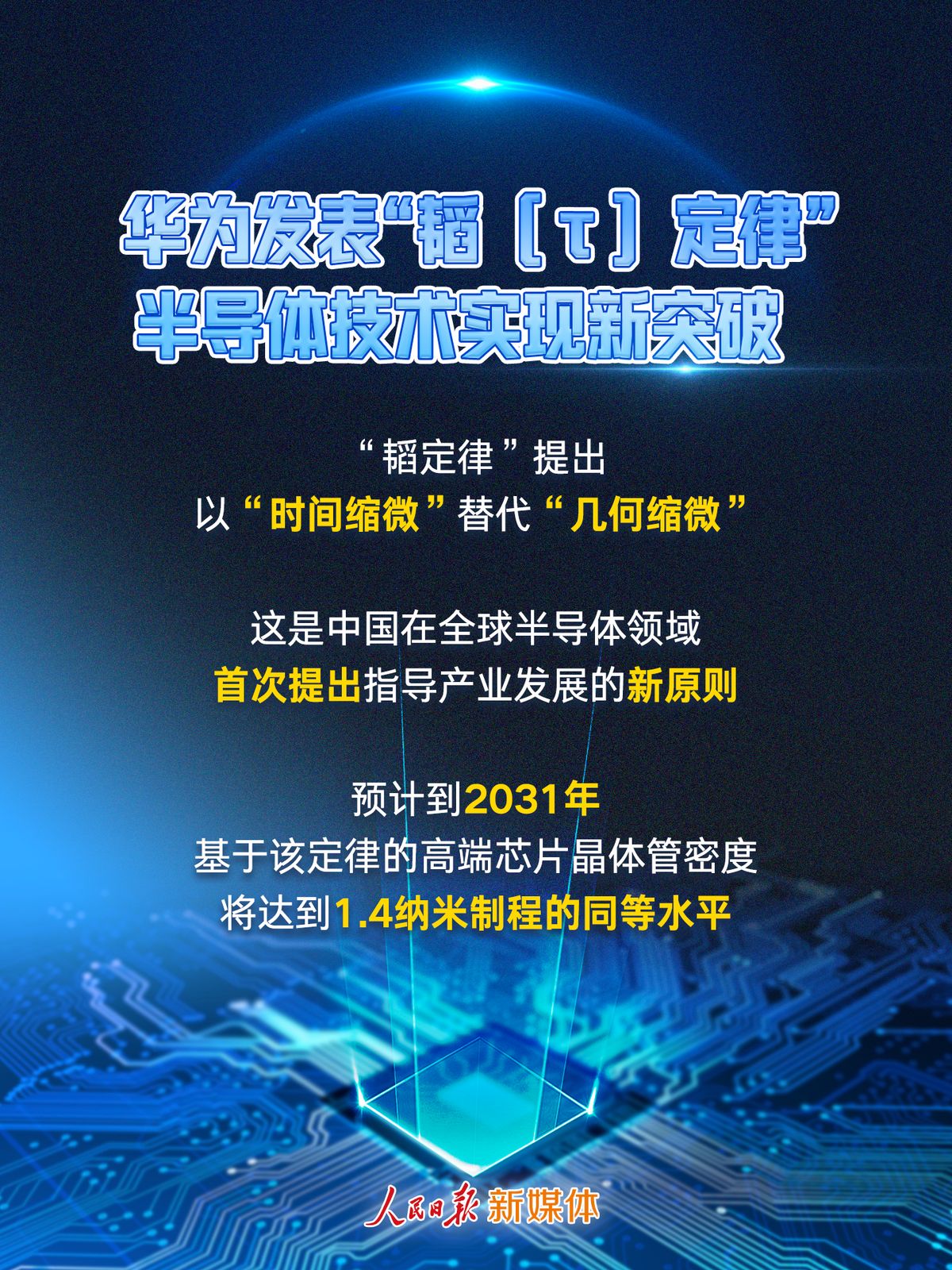 华为发表韬(τ)定律：以时间缩微替代几何缩微 封面