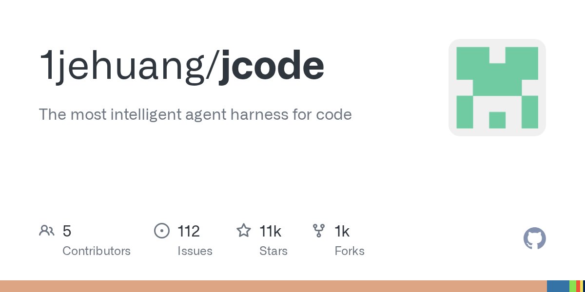 jcode GitHub 仓库封面
