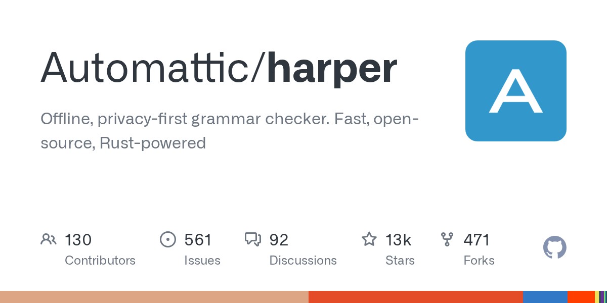 Harper：Automattic 的开源离线语法检查器，挑战 Grammarly 封面