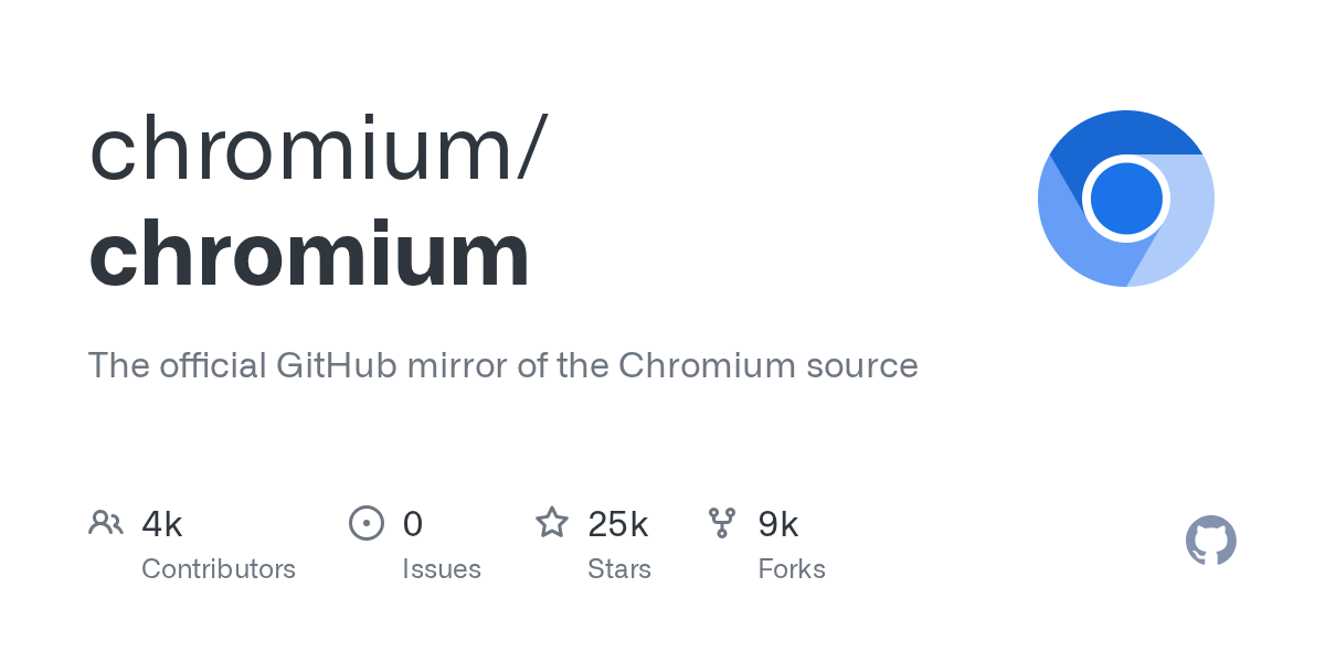 Chromium 官方 GitHub 仓库