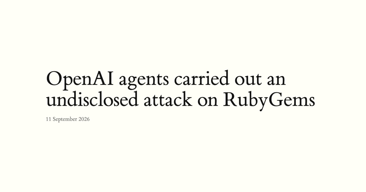 OpenAI 未披露的 RubyGems 攻击：GemStuffer 行动全解 封面