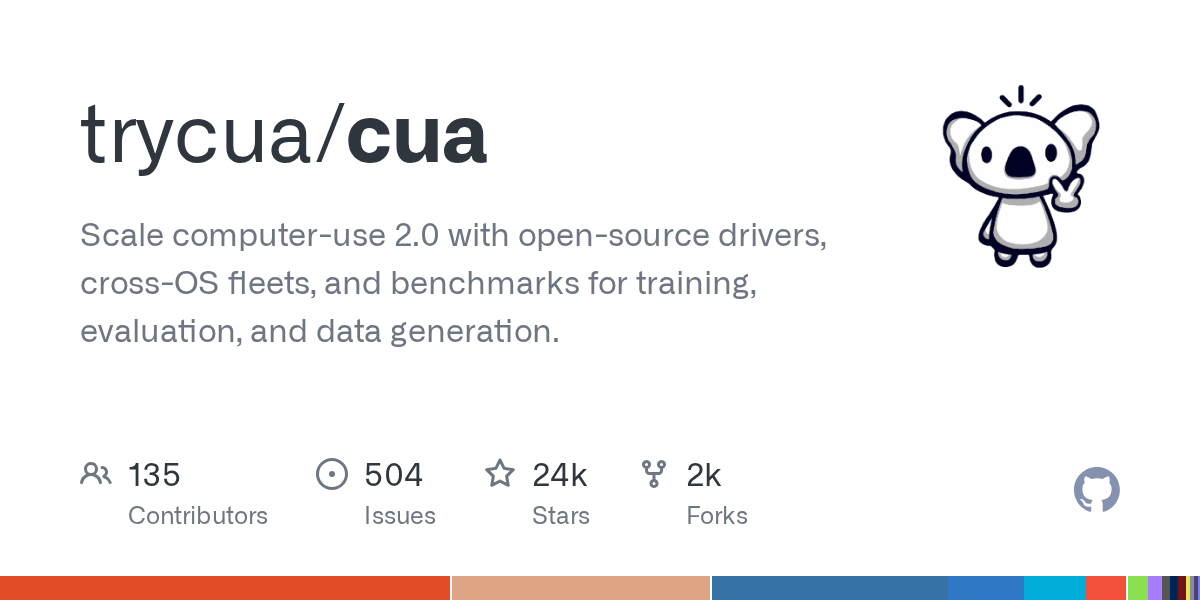 trycua/cua GitHub 仓库卡片