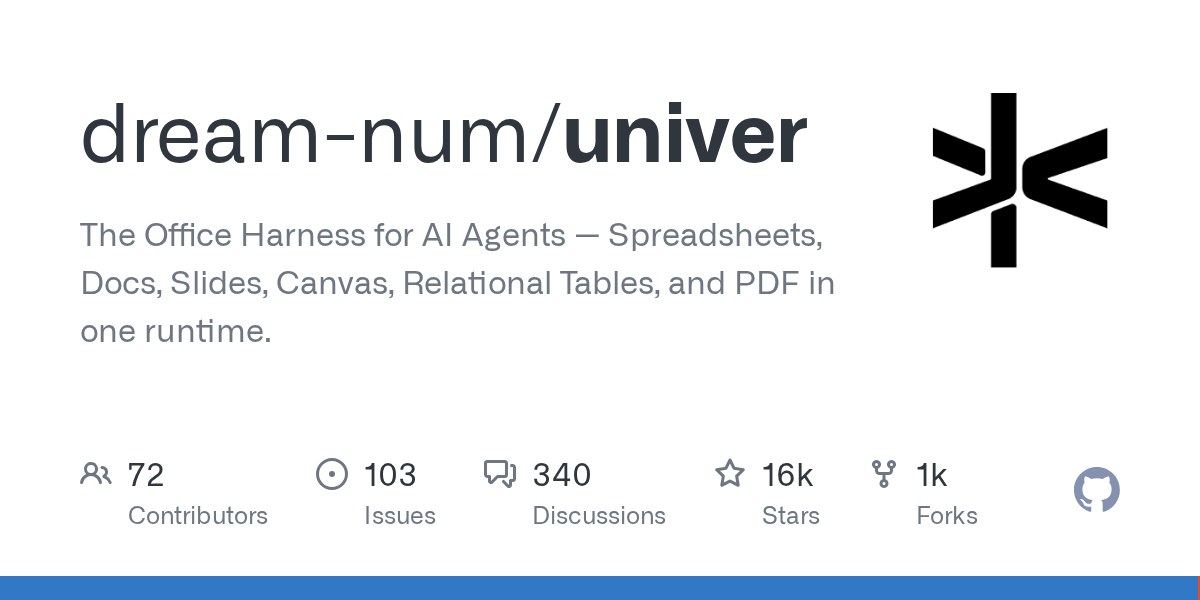 Univer 重新定义开源办公套件：给 AI Agent 一个能干活的工作台 封面