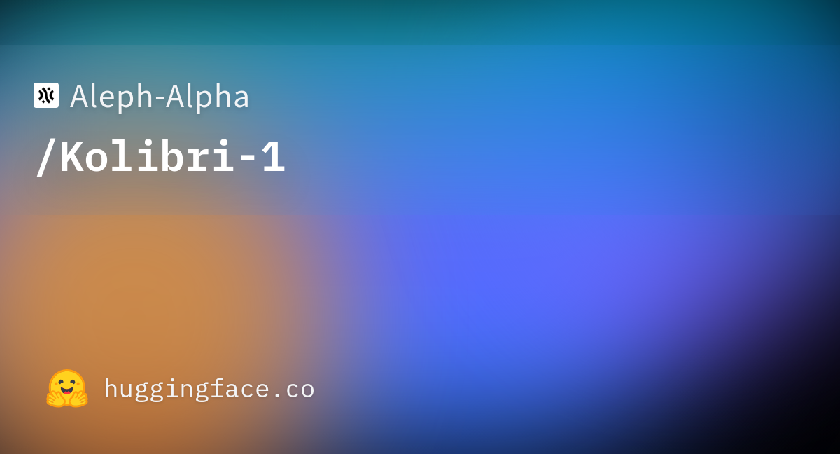 Hugging Face 上的 Kolibri-1 模型页