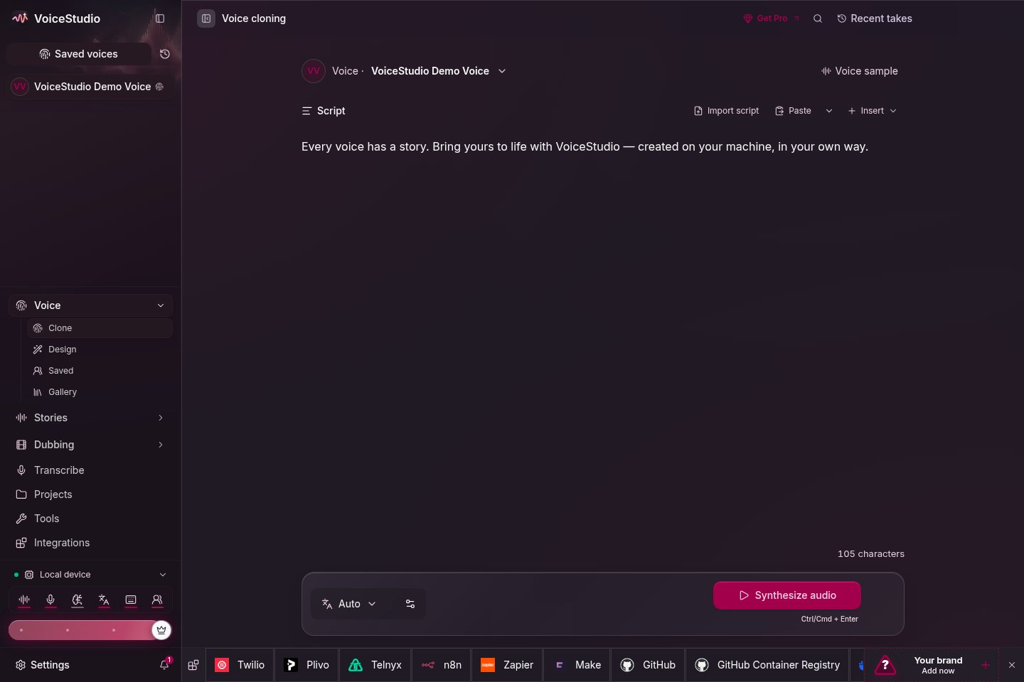 VoiceStudio：本地开源语音工作台拆解，OmniVoice 引擎让 600 种语言 40 倍速克隆声音 封面