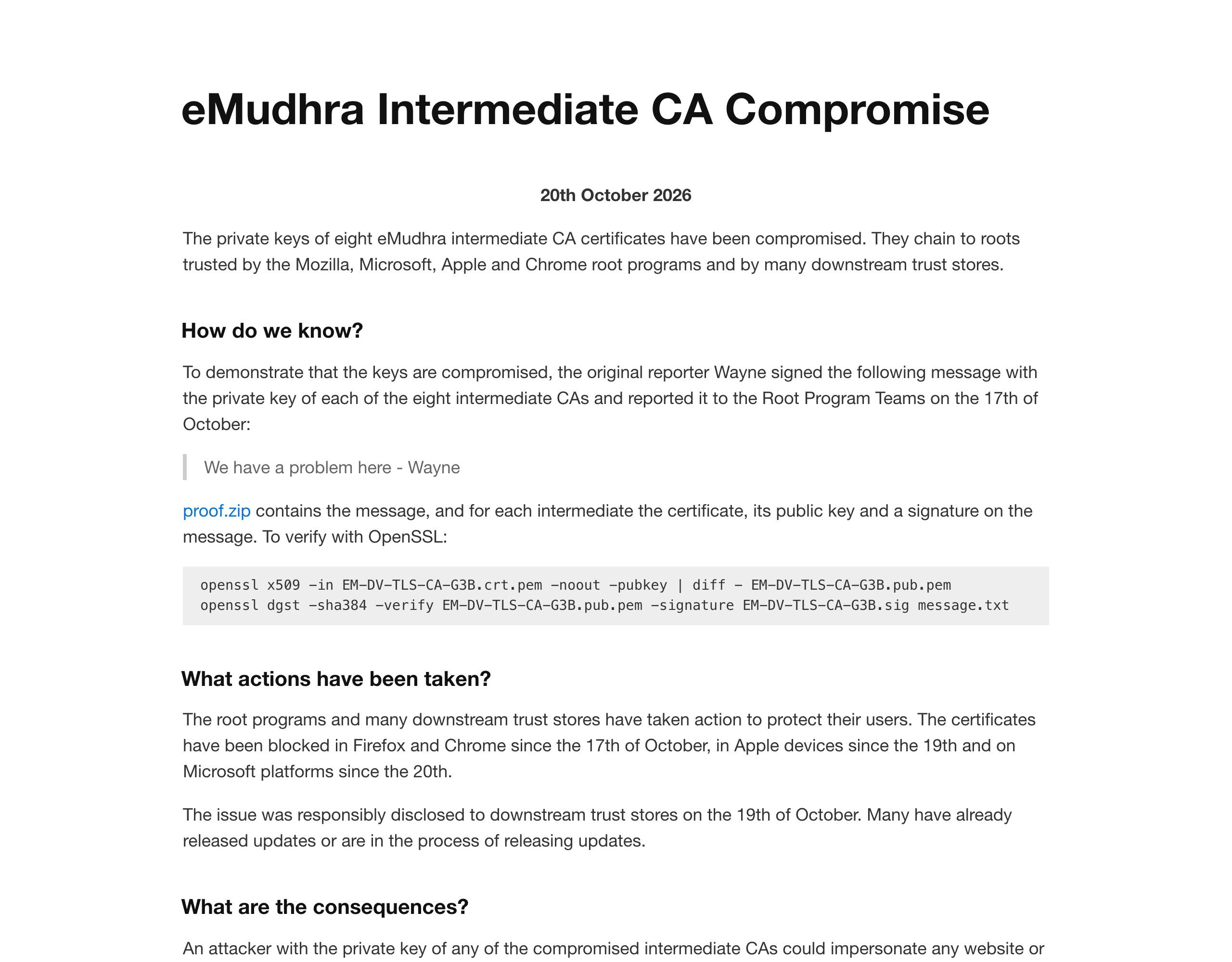 eMudhra 中间 CA 私钥泄露拆解：八个小于 256 的整数如何动摇证书信任链 封面
