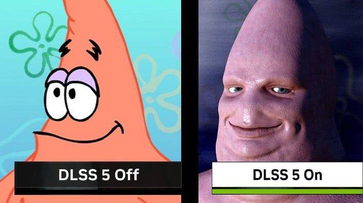 DLSS 5 meme对比图