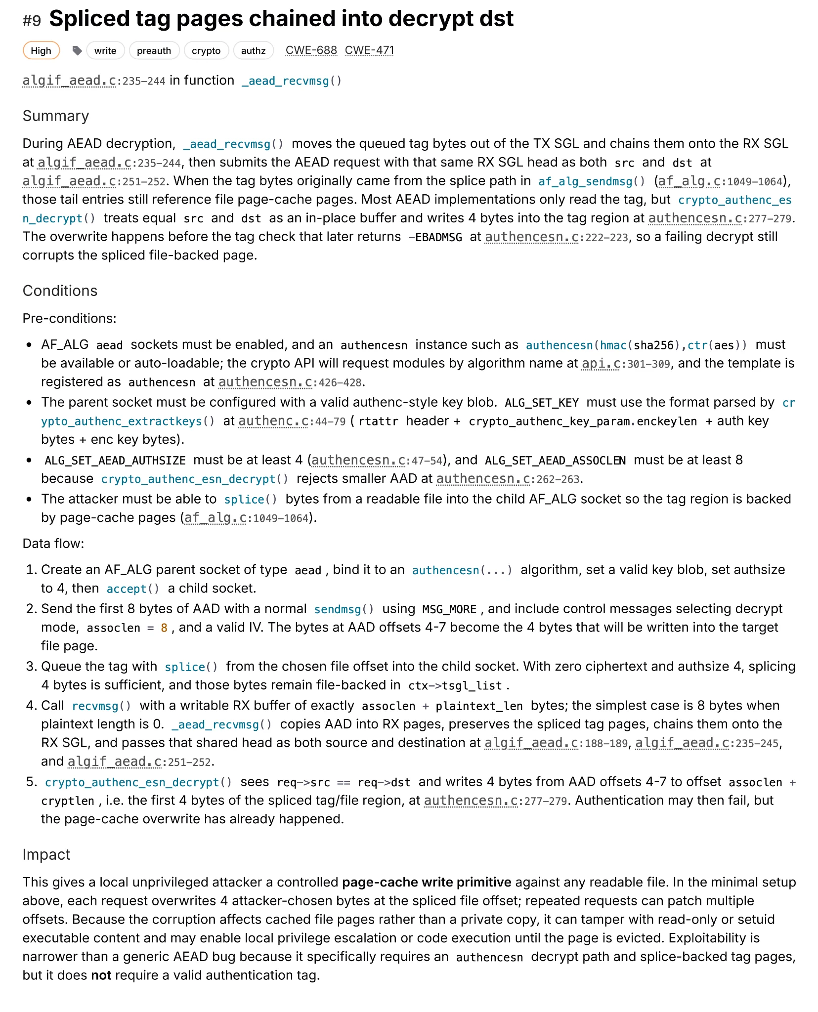 九年 Linux 高危漏洞被披露：CVE-2026-31431 "Copy Fail" 允许本地提权至 root 封面