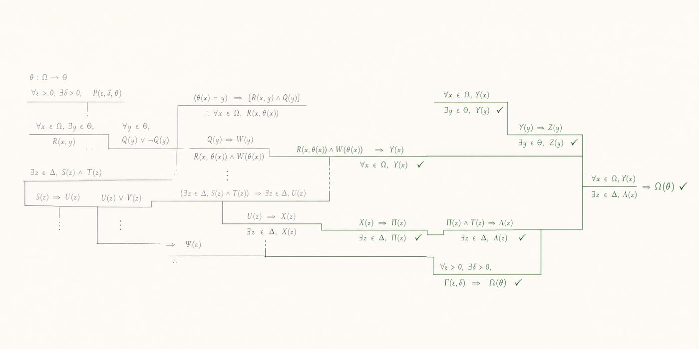 一段被验证的数学证明（示意）