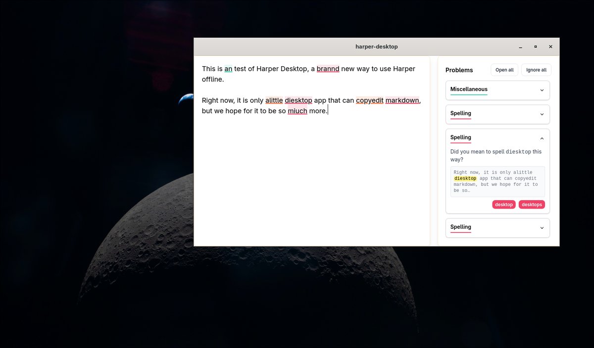 Harper Desktop 界面截图