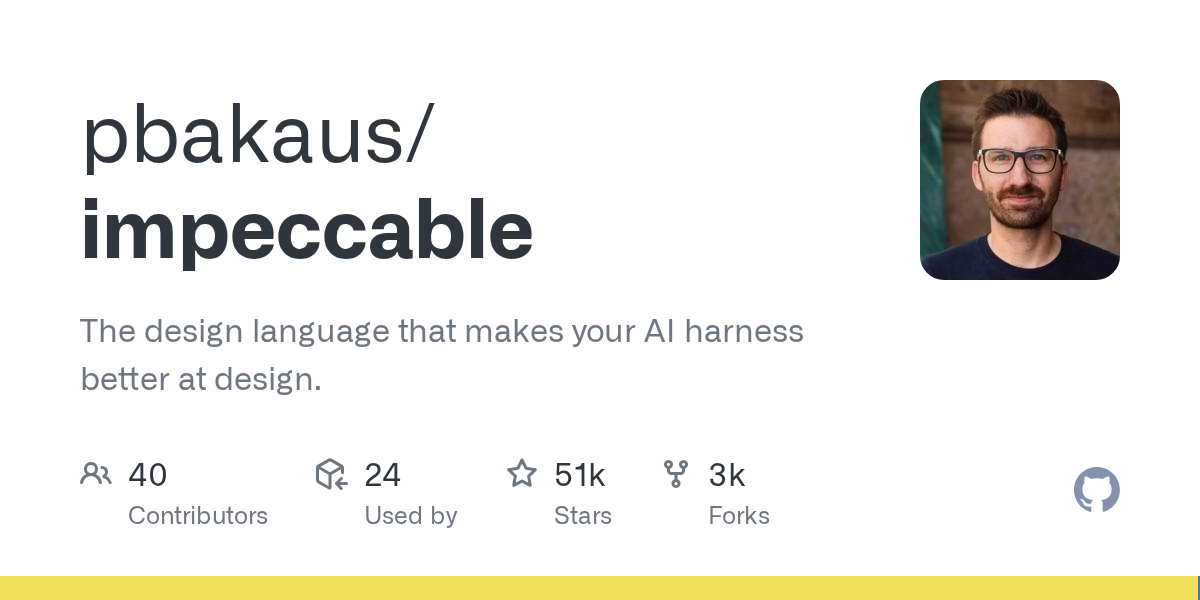 Impeccable GitHub 仓库预览