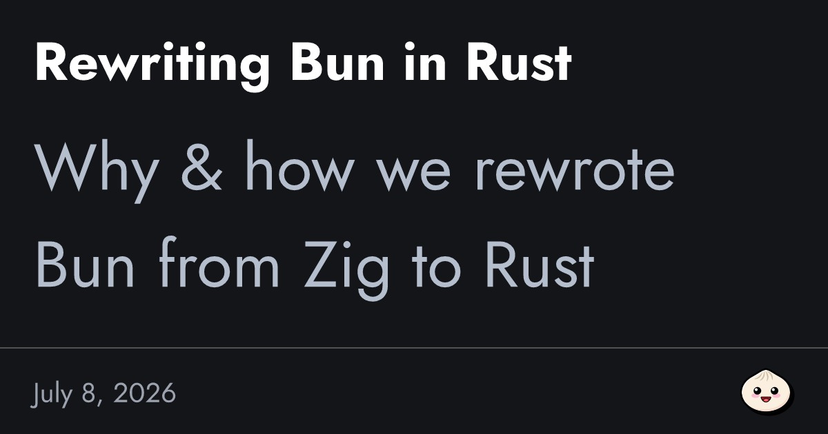 Bun in Rust 官方封面图