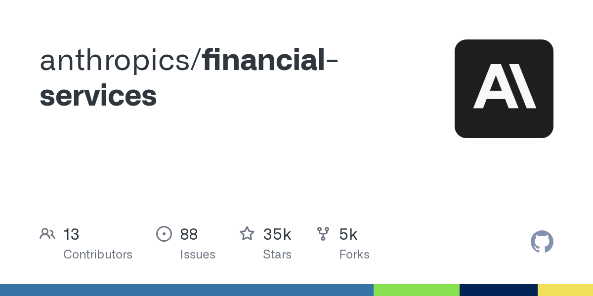 anthropics/financial-services 仓库卡片:35k Stars