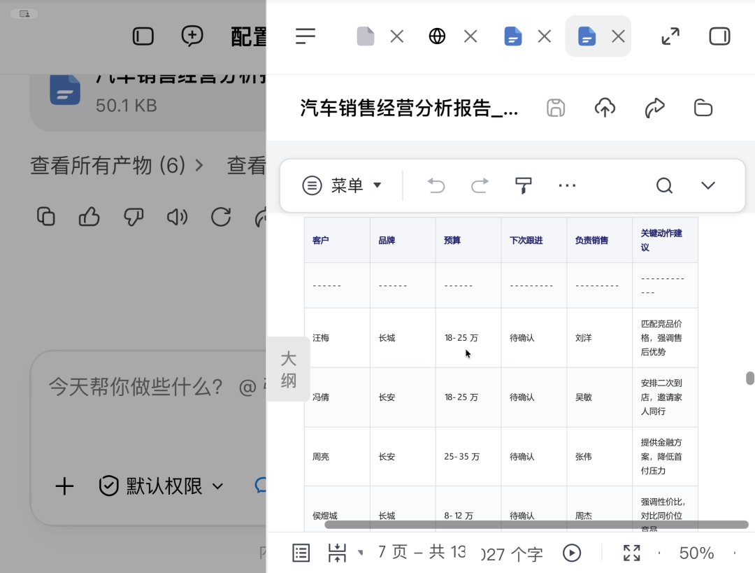 经营分析报告中的客户跟进表格