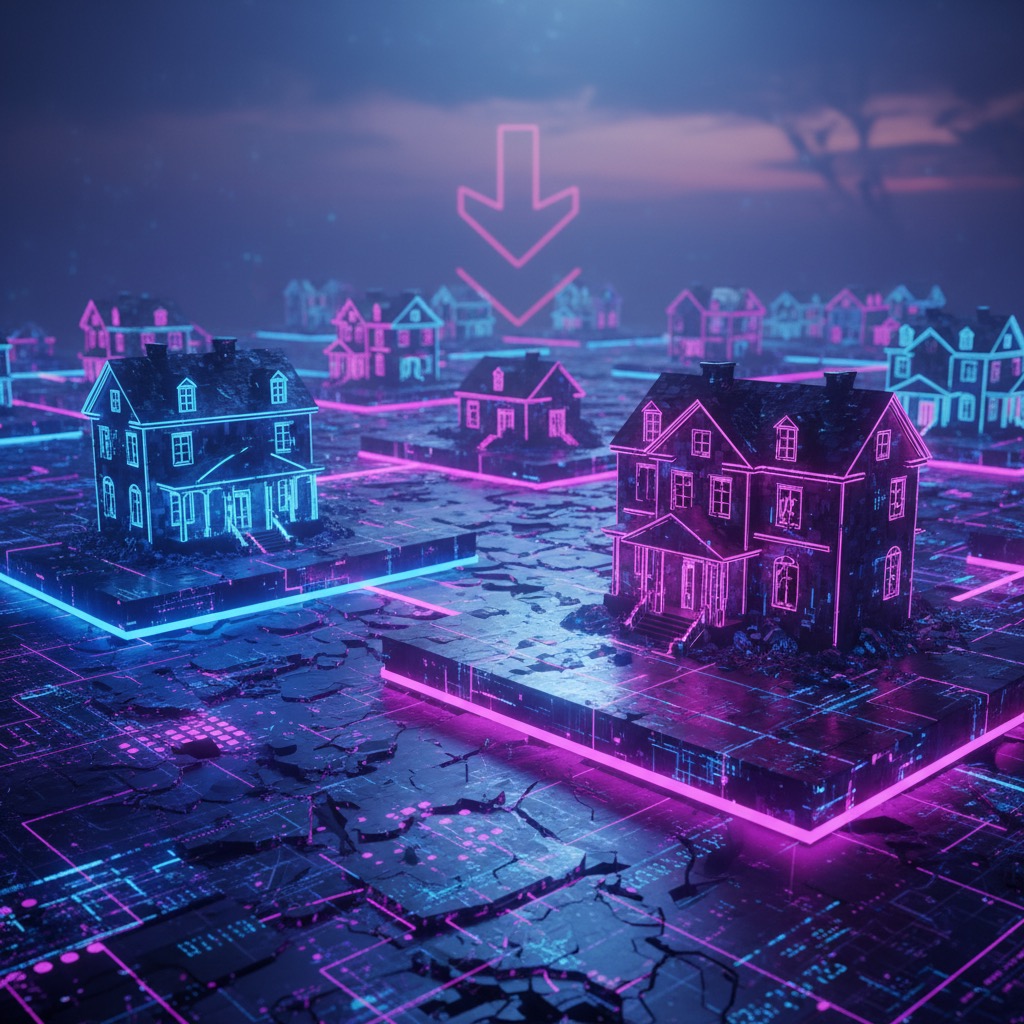 元宇宙虚拟地块泡沫坍塌示意图