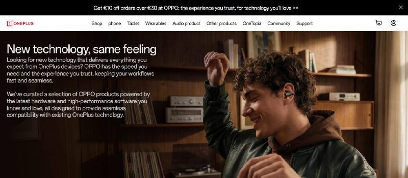 OnePlus 德国官网横幅截图
